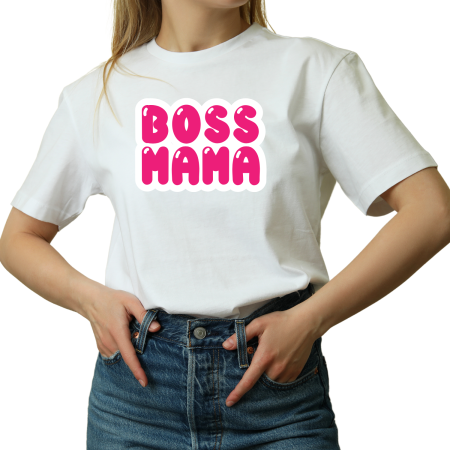Tricouri Personalizate - Tricou Personalizat Boss Mama, cu mesaj amuzant pentru mamici