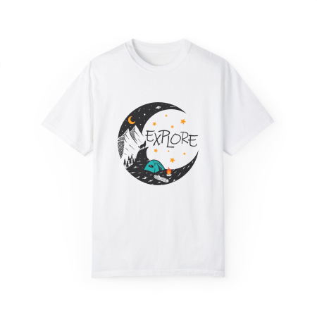 Tricou personalizat Explore Nature, camping, munte, barbati, alb [1]