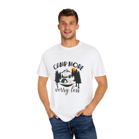 Tricouri Personalizate - Tricou personalizat Happy Camper, barbati, alb