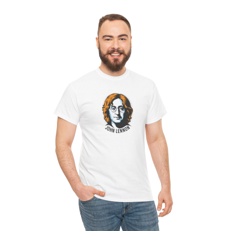 Tricouri Personalizate - Tricou personalizat Music, alb, bumbac, John Lennon