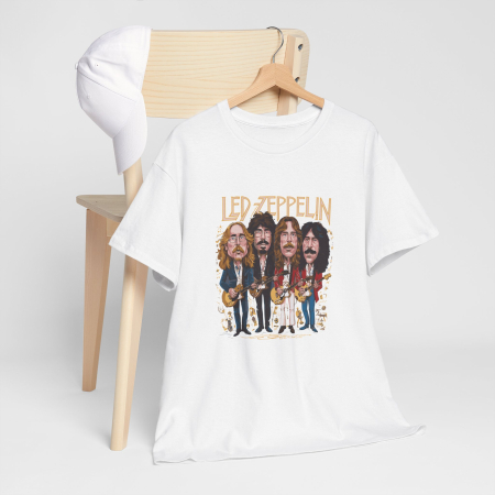 Tricou personalizat Music, alb, bumbac, Led Zeppelin [1]