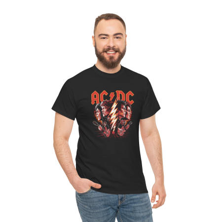 Tricouri Personalizate - Tricou personalizat Music, negru, Rock AC/DC, pasionatii de muzica