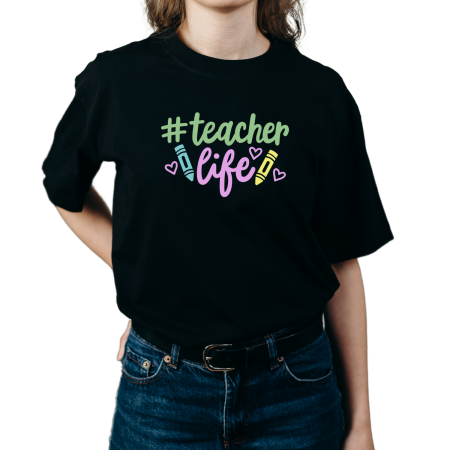 Tricouri Personalizate - Tricou personalizat pentru invatatoare/profesoare, cu mesaj haios negru