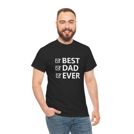 Tricouri Personalizate - Tricou personalizat pentru tatici, cu mesajul, Cel mai tare tata, negru