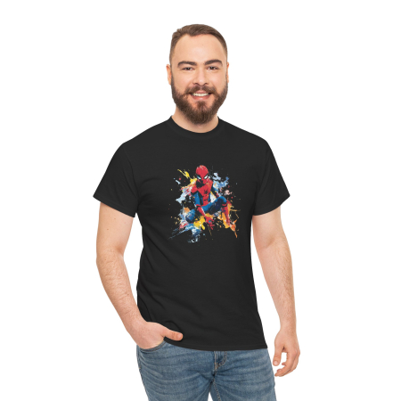 Tricouri Personalizate - Tricou personalizat Super Eroi Marvel, Spider Man, negru
