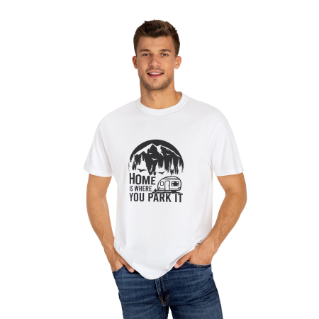 Tricouri Personalizate - Tricou personalizat VanLife, pentru rulotisti, camperi, barbati, alb