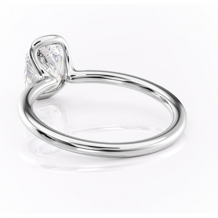 Inel de logodnă Alouette din aur Alb 14kt cu moissanite tăietură asscher – Solitar rafinată pentru profil mediu | Personalizează și configurează gratuit online [4]