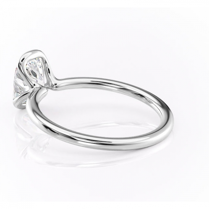 Inel de logodnă Alouette din aur Alb 14kt cu moissanite tăietură asscher – Solitar rafinată pentru profil mediu | Personalizează și configurează gratuit online [5]