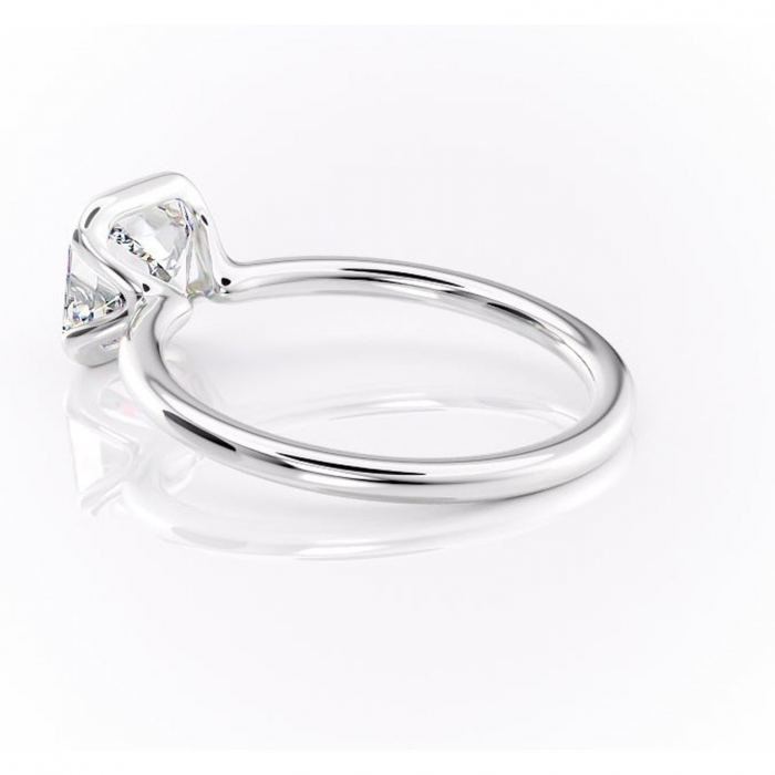 Inel de logodnă Alouette din aur Alb 14kt cu moissanite tăietură asscher – Solitar rafinată pentru profil mediu | Personalizează și configurează gratuit online [5]