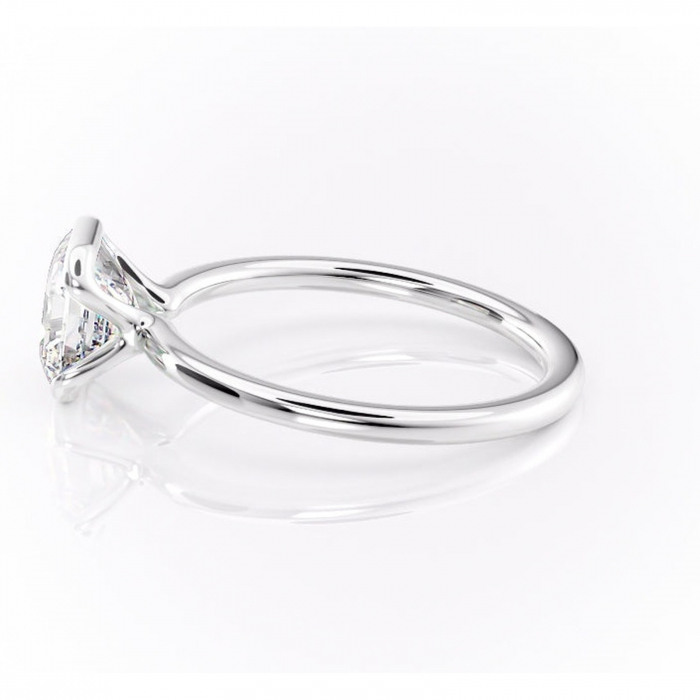 Inel de logodnă Alouette din aur Alb 14kt cu moissanite tăietură asscher – Solitar rafinată pentru profil mediu | Personalizează și configurează gratuit online [6]