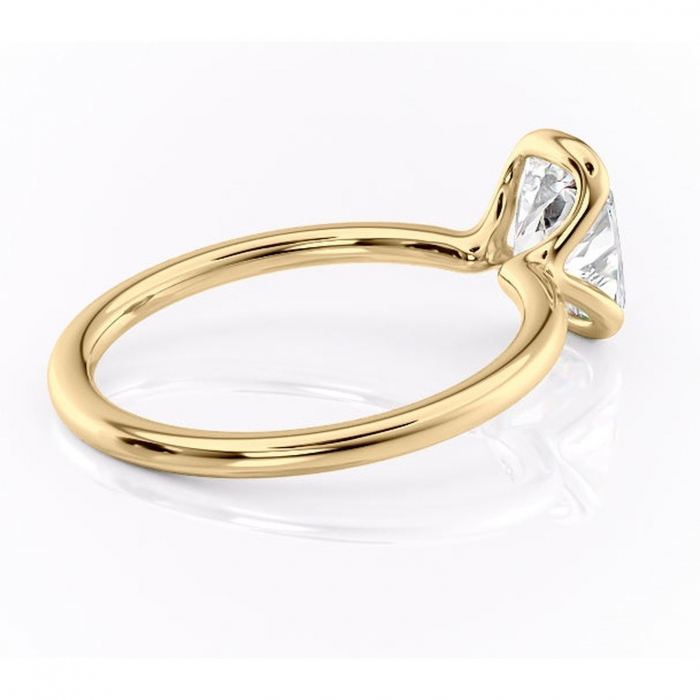 Inel de logodnă Alouette din aur Galben 14kt cu moissanite tăietură asscher – Solitar rafinată pentru profil mediu | Personalizează și configurează gratuit online [3]