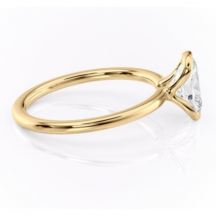 Inel de logodnă Alouette din aur Galben 14kt cu moissanite tăietură asscher – Solitar rafinată pentru profil mediu | Personalizează și configurează gratuit online [2]