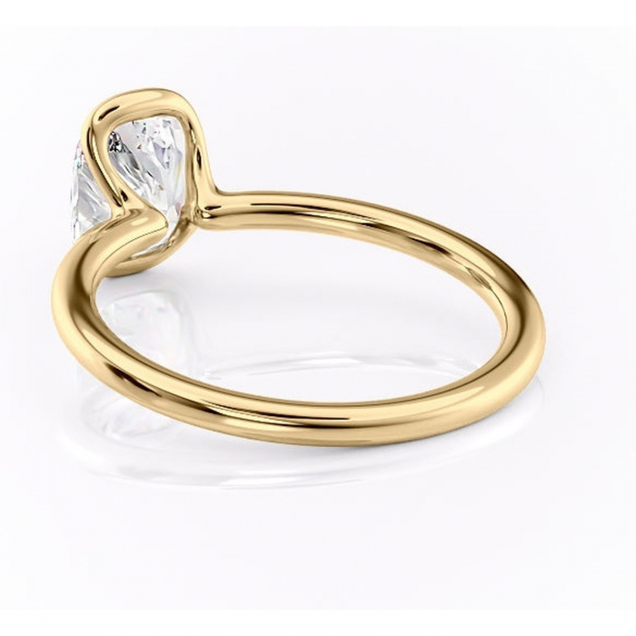 Inel de logodnă Alouette din aur Galben 14kt cu moissanite tăietură asscher – Solitar rafinată pentru profil mediu | Personalizează și configurează gratuit online [4]