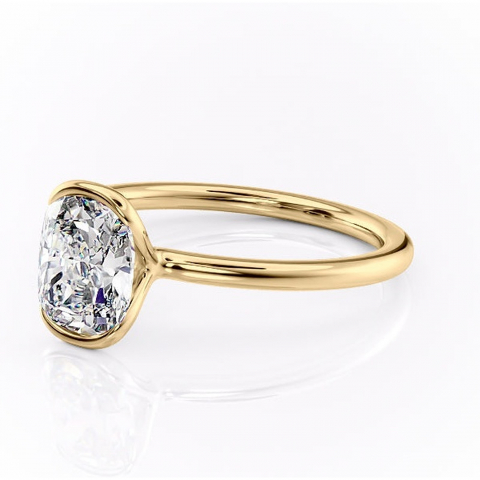 Inel de logodnă Alouette din aur Galben 14kt cu moissanite tăietură asscher – Solitar rafinată pentru profil mediu | Personalizează și configurează gratuit online [7]