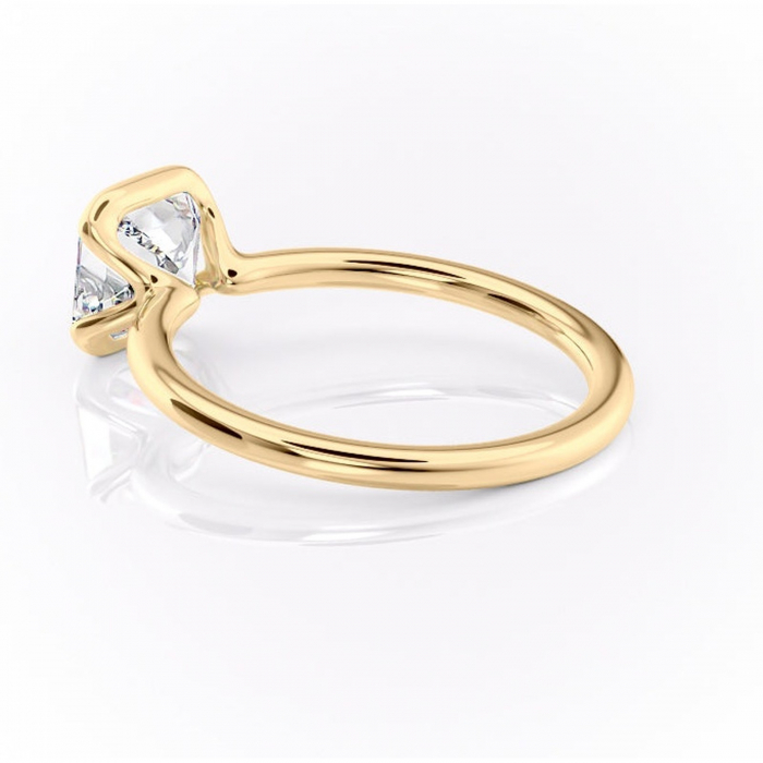 Inel de logodnă Alouette din aur Galben 14kt cu moissanite tăietură asscher – Solitar rafinată pentru profil mediu | Personalizează și configurează gratuit online [5]