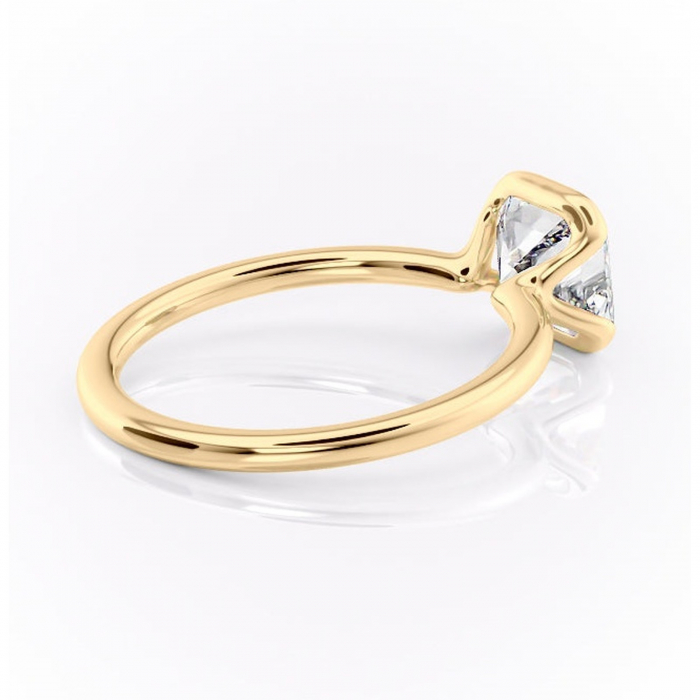 Inel de logodnă Alouette din aur Galben 14kt cu moissanite tăietură asscher – Solitar rafinată pentru profil mediu | Personalizează și configurează gratuit online [3]