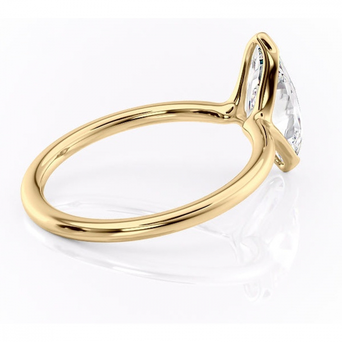 Inel de logodnă Alouette din aur Galben 18kt cu moissanite tăietură marquise – Solitar rafinată pentru profil mediu | Personalizează și configurează gratuit online [3]