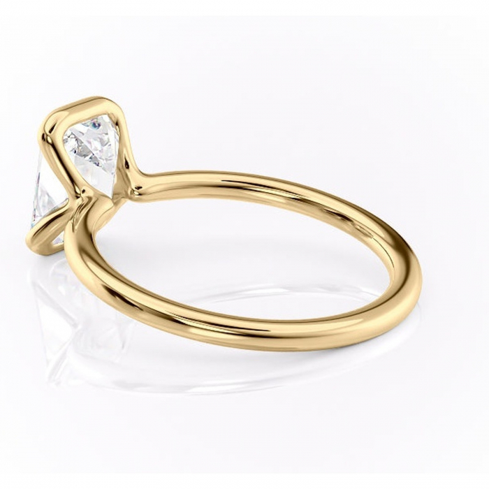 Inel de logodnă Alouette din aur Galben 18kt cu moissanite tăietură smarald – Solitar rafinată pentru profil mediu | Personalizează și configurează gratuit online [5]