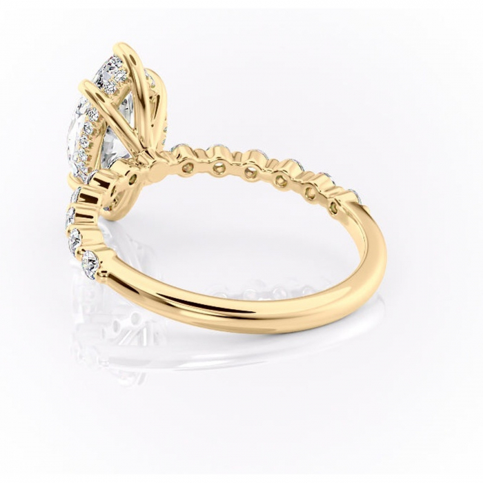 Inel de logodnă Amara din aur Galben 14kt cu moissanite tăietură marquise – Pietre laterale rafinată pentru profil înalt | Personalizează și configurează gratuit online [4]