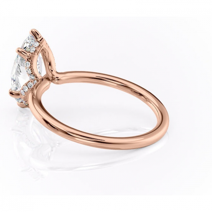 Inel de logodnă Amethyst din aur Rose 14kt cu moissanite tăietură marquise – Solitar rafinată pentru profil înalt | Personalizează și configurează gratuit online [5]