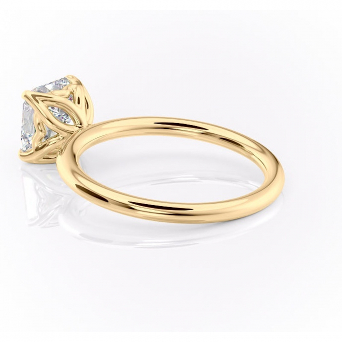 Inel de logodnă Arabeth din aur Galben 18kt cu moissanite tăietură asscher – Solitar rafinată pentru profil înalt | Personalizează și configurează gratuit online [5]