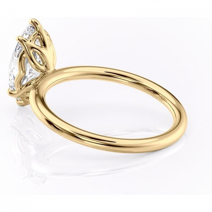Inel de logodnă Arabeth din aur Galben 14kt cu moissanite tăietură marquise – Solitar rafinată pentru profil înalt | Personalizează și configurează gratuit online [5]