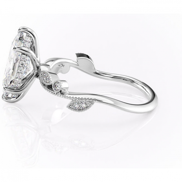Inel de logodnă Aurelia din aur Alb 14kt cu moissanite tăietură marquise – Pietre laterale rafinată pentru profil înalt | Personalizează și configurează gratuit online [6]