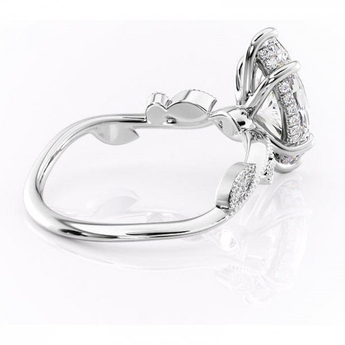 Inel de logodnă Aurelia din aur Alb 14kt cu moissanite tăietură marquise – Pietre laterale rafinată pentru profil înalt | Personalizează și configurează gratuit online [3]