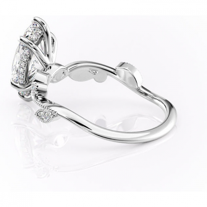 Inel de logodnă Aurelia din aur Alb 14kt cu moissanite tăietură marquise – Pietre laterale rafinată pentru profil înalt | Personalizează și configurează gratuit online [5]