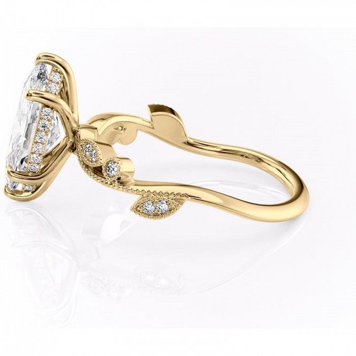 Inel de logodnă Aurelia din aur Galben 14kt cu moissanite tăietură marquise – Pietre laterale rafinată pentru profil înalt | Personalizează și configurează gratuit online [6]