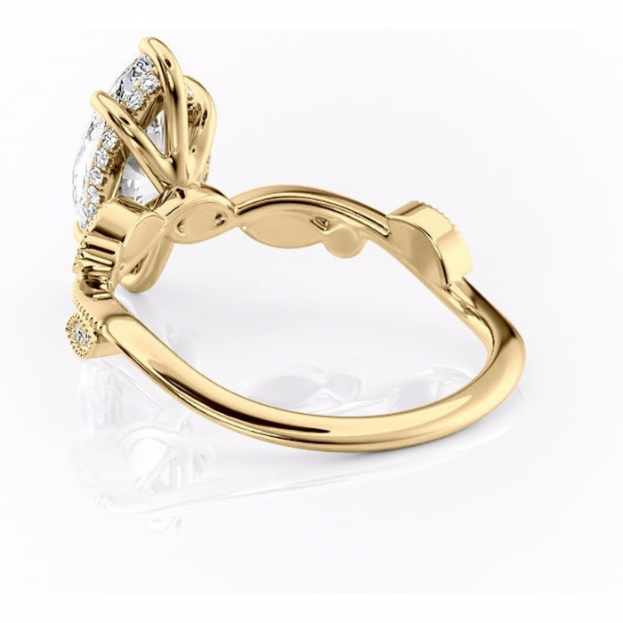 Inel de logodnă Aurelia din aur Galben 14kt cu moissanite tăietură marquise – Pietre laterale rafinată pentru profil înalt | Personalizează și configurează gratuit online [4]