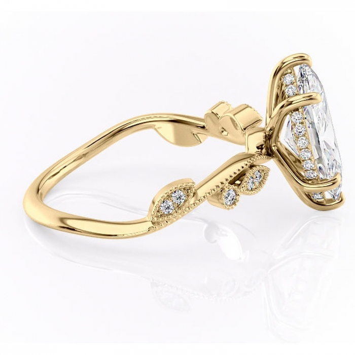 Inel de logodnă Aurelia din aur Galben 14kt cu moissanite tăietură marquise – Pietre laterale rafinată pentru profil înalt | Personalizează și configurează gratuit online [2]