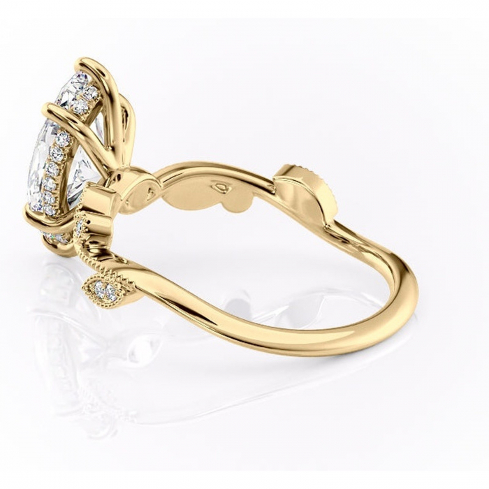 Inel de logodnă Aurelia din aur Galben 14kt cu moissanite tăietură marquise – Pietre laterale rafinată pentru profil înalt | Personalizează și configurează gratuit online [5]