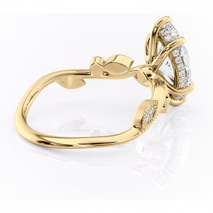Inel de logodnă Aurelia din aur Galben 14kt cu moissanite tăietură marquise – Pietre laterale rafinată pentru profil înalt | Personalizează și configurează gratuit online [3]