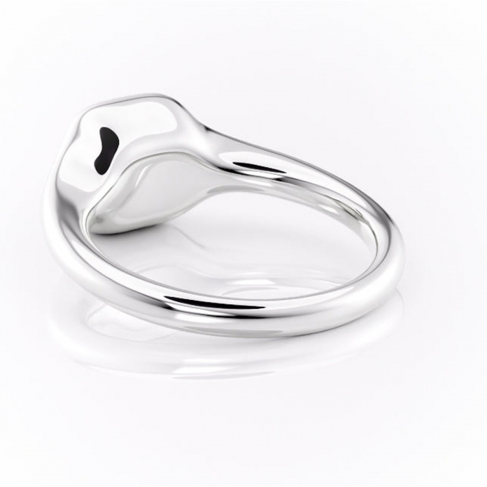 Inel de logodnă Avenelle din aur Alb 14kt cu moissanite tăietură pernă – Montură închisă rafinată pentru solitar | Personalizează și configurează gratuit online [4]