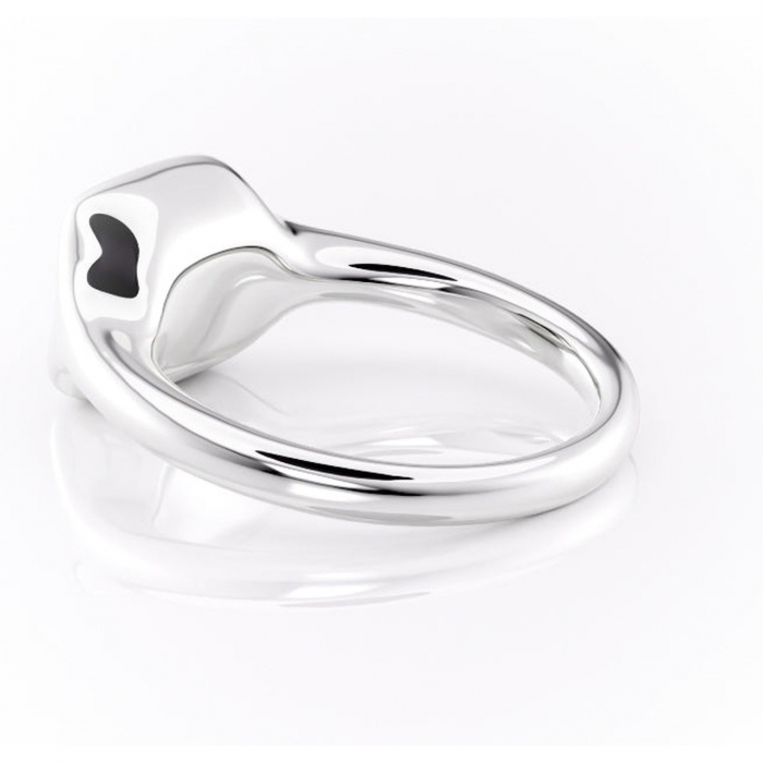 Inel de logodnă Avenelle din aur Alb 14kt cu moissanite tăietură princess – Montură închisă rafinată pentru solitar | Personalizează și configurează gratuit online [5]