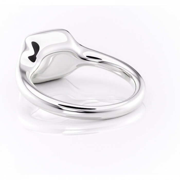 Inel de logodnă Avenelle din aur Alb 14kt cu moissanite tăietură princess – Montură închisă rafinată pentru solitar | Personalizează și configurează gratuit online [4]