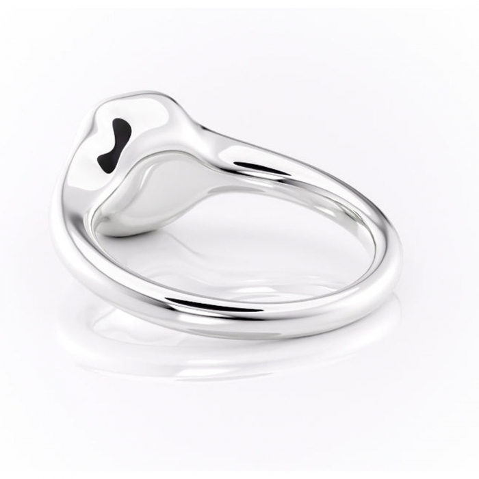 Inel de logodnă Avenelle din aur Alb 14kt cu moissanite tăietură radiantă – Montură închisă rafinată pentru solitar | Personalizează și configurează gratuit online [4]