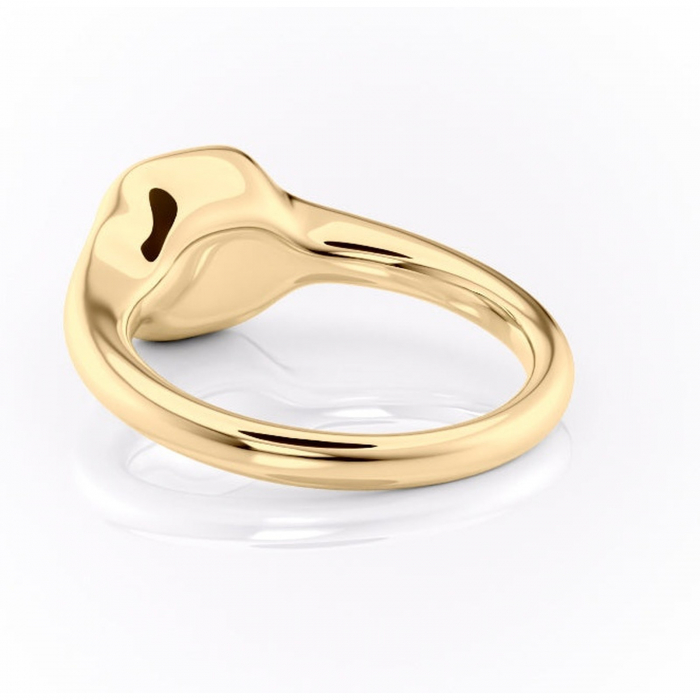 Inel de logodnă Avenelle din aur Galben 14kt cu moissanite tăietură asscher – Montură închisă rafinată pentru solitar | Personalizează și configurează gratuit online [4]