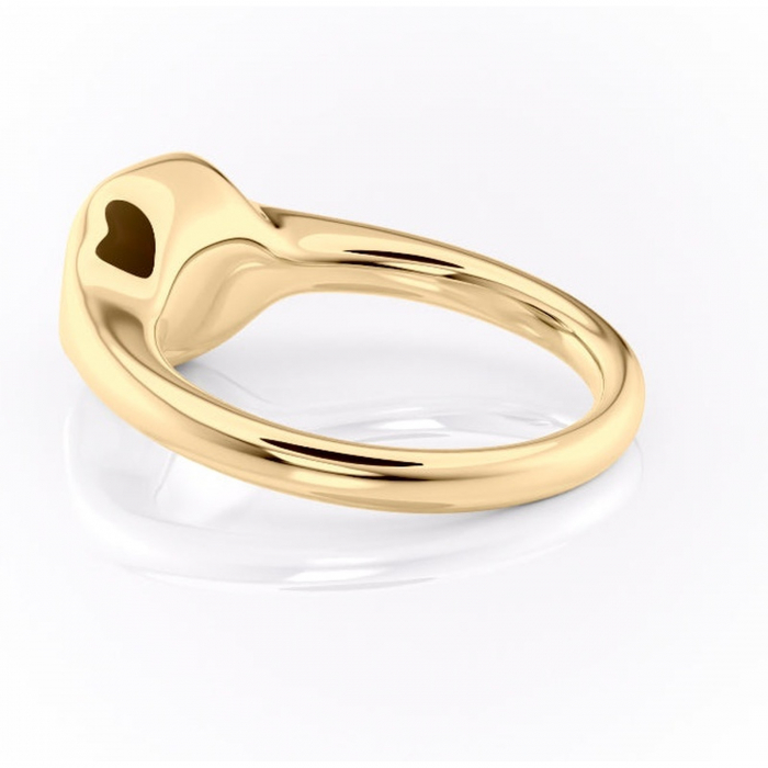 Inel de logodnă Avenelle din aur Galben 14kt cu moissanite tăietură asscher – Montură închisă rafinată pentru solitar | Personalizează și configurează gratuit online [5]