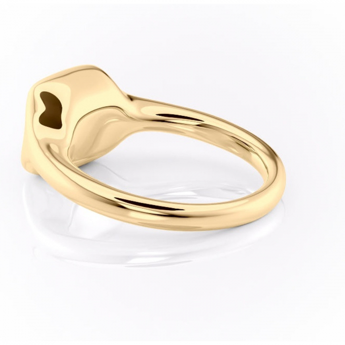 Inel de logodnă Avenelle din aur Galben 14kt cu moissanite tăietură princess – Montură închisă rafinată pentru solitar | Personalizează și configurează gratuit online [5]