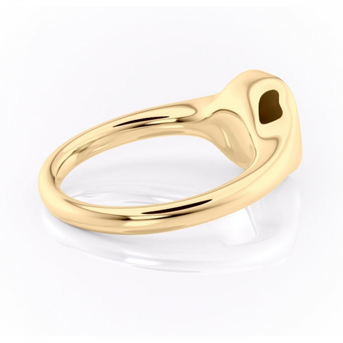 Inel de logodnă Avenelle din aur Galben 14kt cu moissanite tăietură radiantă – Montură închisă rafinată pentru solitar | Personalizează și configurează gratuit online [3]