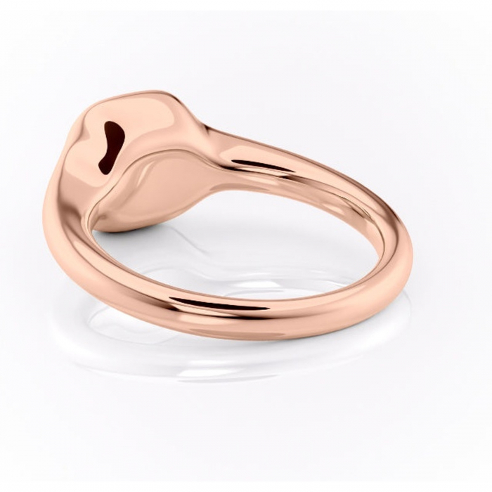 Inel de logodnă Avenelle din aur Rose 14kt cu moissanite tăietură asscher – Montură închisă rafinată pentru solitar | Personalizează și configurează gratuit online [4]