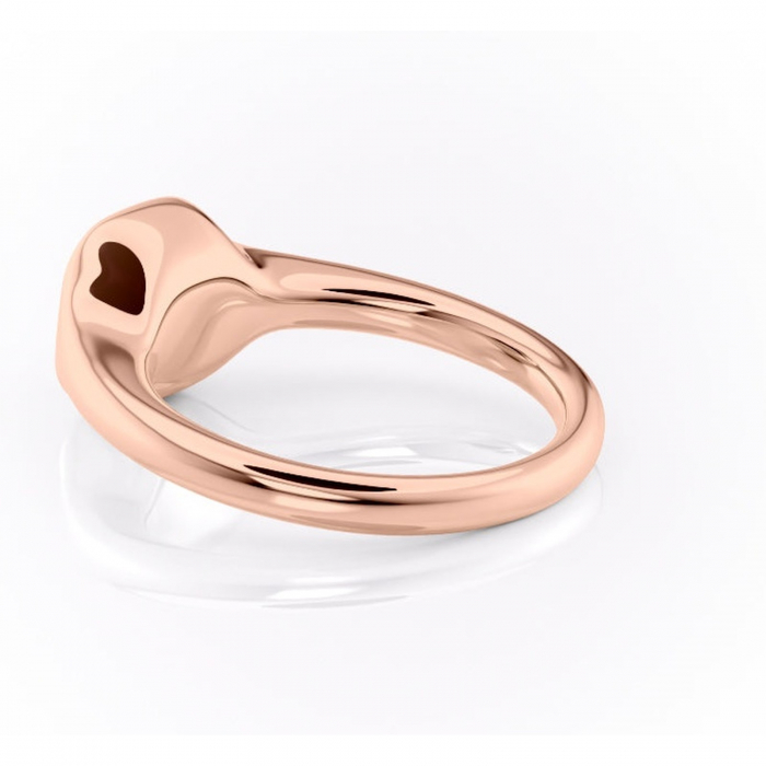 Inel de logodnă Avenelle din aur Rose 14kt cu moissanite tăietură asscher – Montură închisă rafinată pentru solitar | Personalizează și configurează gratuit online [5]