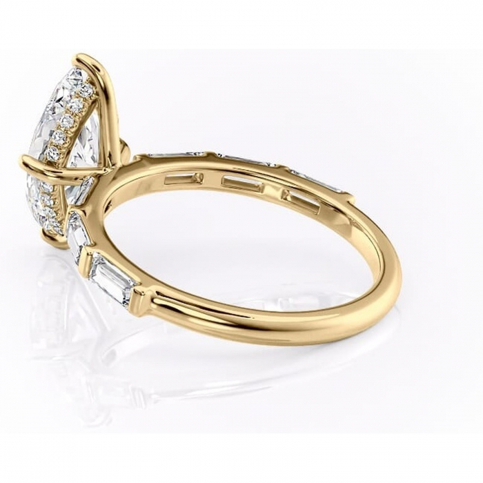 Inel de logodnă Beatrice din aur Galben 14kt cu moissanite tăietură marquise – Montură cu canal rafinată pentru profil înalt | Personalizează și configurează gratuit online [5]