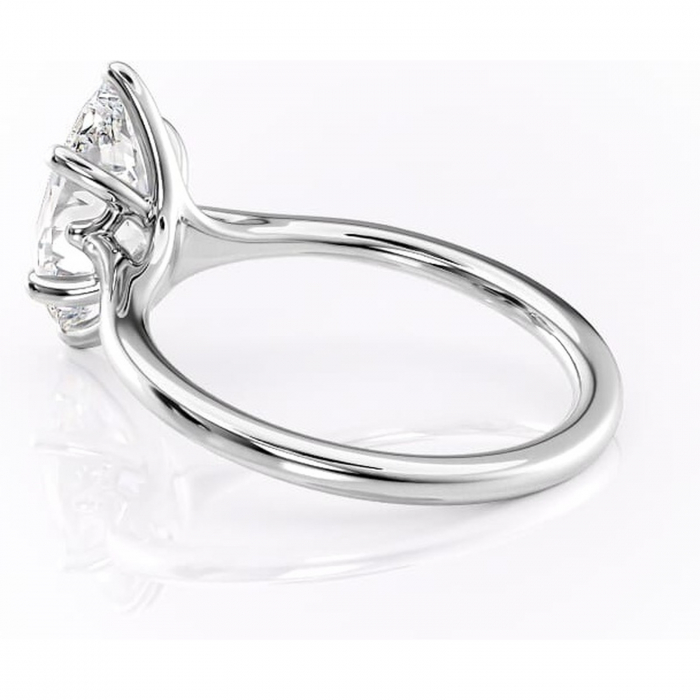 Inel de logodnă Charlotte din aur Alb 14kt cu moissanite tăietură marquise – Solitar rafinată pentru profil mediu | Personalizează și configurează gratuit online [5]