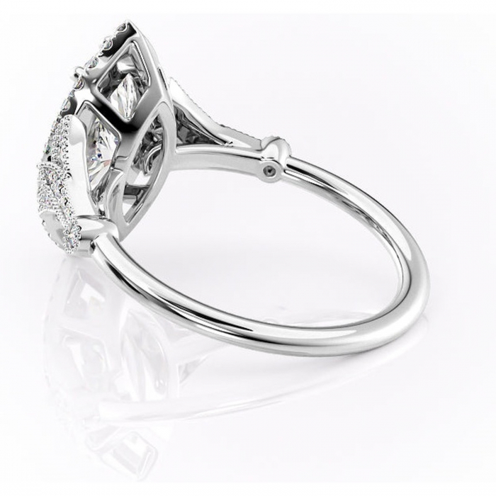 Inel de logodnă Citrina din aur Alb 14kt cu moissanite tăietură marquise – Halo rafinată pentru profil mediu | Personalizează și configurează gratuit online [5]