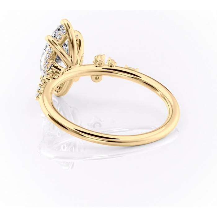 Inel de logodnă Elaris din aur Galben 18kt cu moissanite tăietură marquise – Pietre laterale rafinată pentru profil înalt | Personalizează și configurează gratuit online [4]
