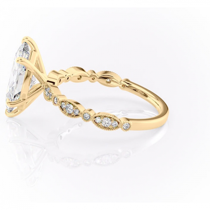 Inel de logodnă Elowen din aur Galben 14kt cu moissanite tăietură marquise – Pietre laterale rafinată pentru profil înalt | Personalizează și configurează gratuit online [6]