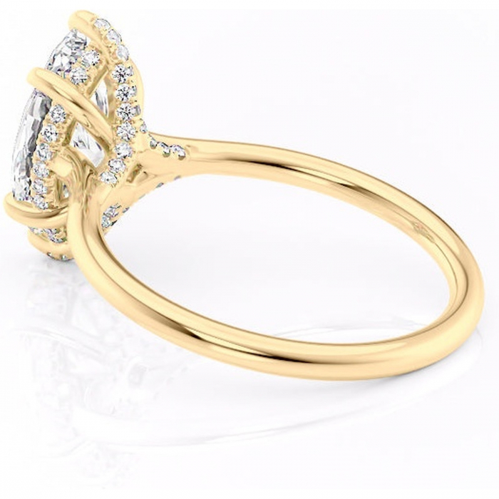 Inel de logodnă Kaia din aur Galben 14kt cu moissanite tăietură marquise – Solitar rafinată pentru profil mediu | Personalizează și configurează gratuit online [5]
